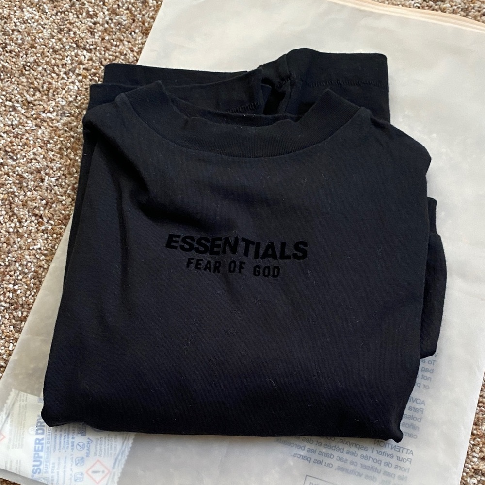 Fear of God Essentials Jet Black Tee